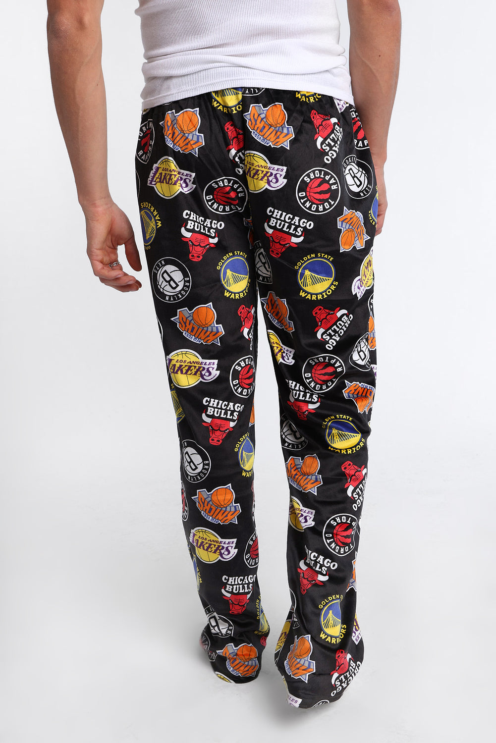 Pantalon pyjama en molleton soyeux imprimé Logos NBA Pantalon pyjama en molleton soyeux imprimé Logos NBA