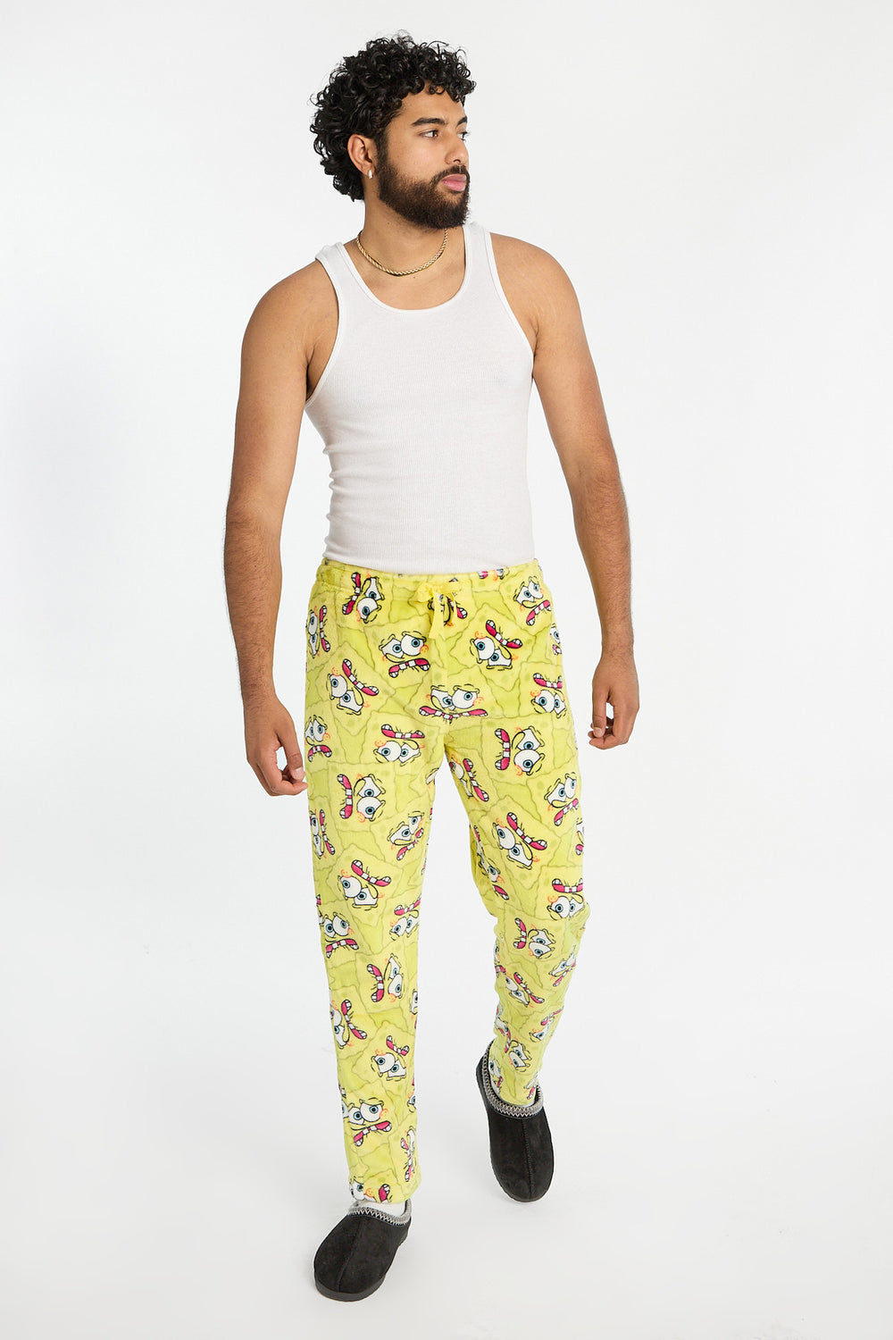 Mens SpongeBob Plush Pajama Pant Mens SpongeBob Plush Pajama Pant