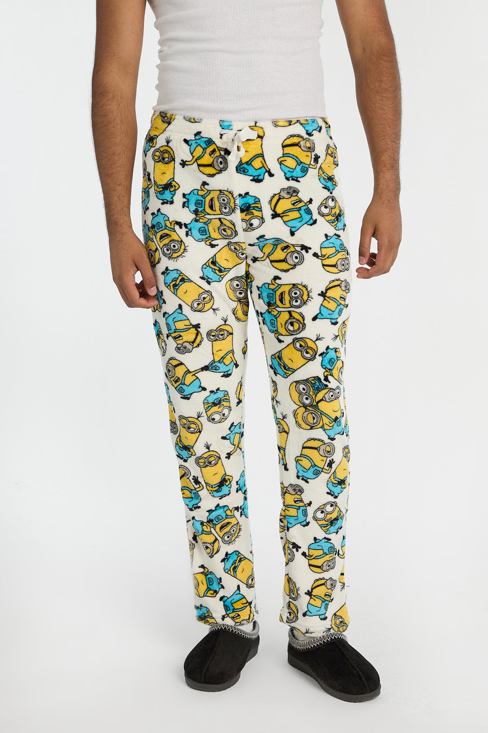 Mens Minions Plush Pajama Pant Mens Minions Plush Pajama Pant