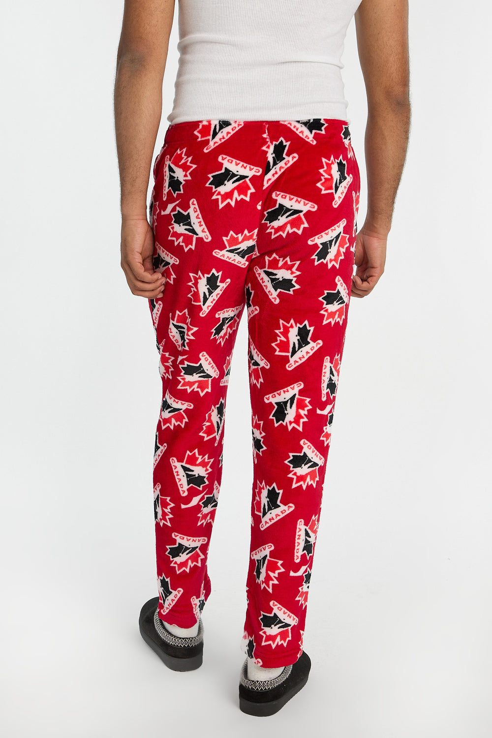 Mens Team Canada Hockey Plush Pajama Pant Mens Team Canada Hockey Plush Pajama Pant