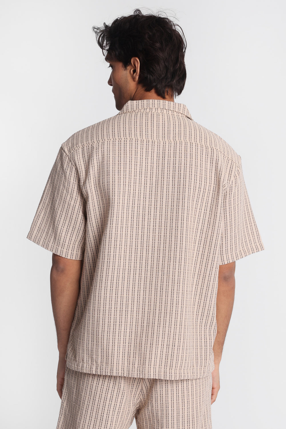 Chemise texturée à rayures boutonnée Chemise texturée à rayures boutonnée