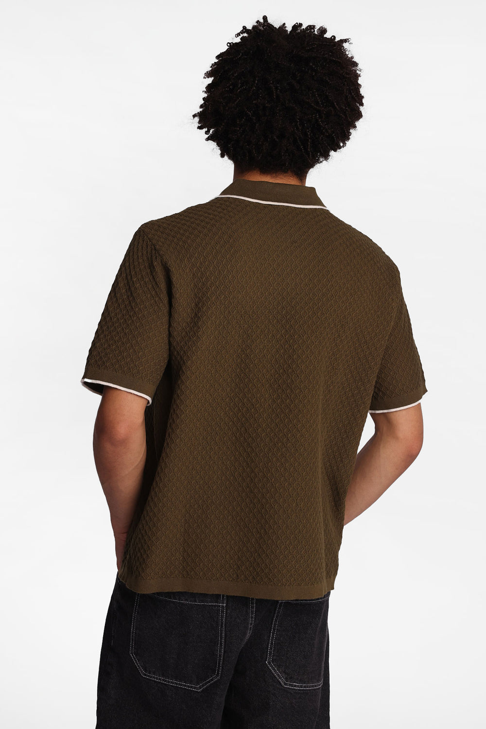 Chemise en tricot texturée boutonnée AERO Chemise en tricot texturée boutonnée AERO