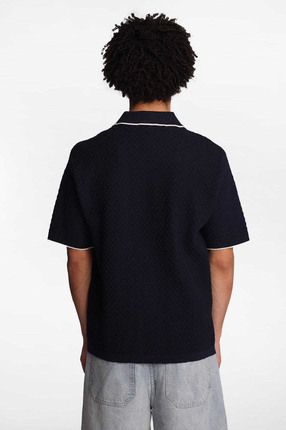 Chemise en tricot texturée boutonnée AERO Chemise en tricot texturée boutonnée AERO