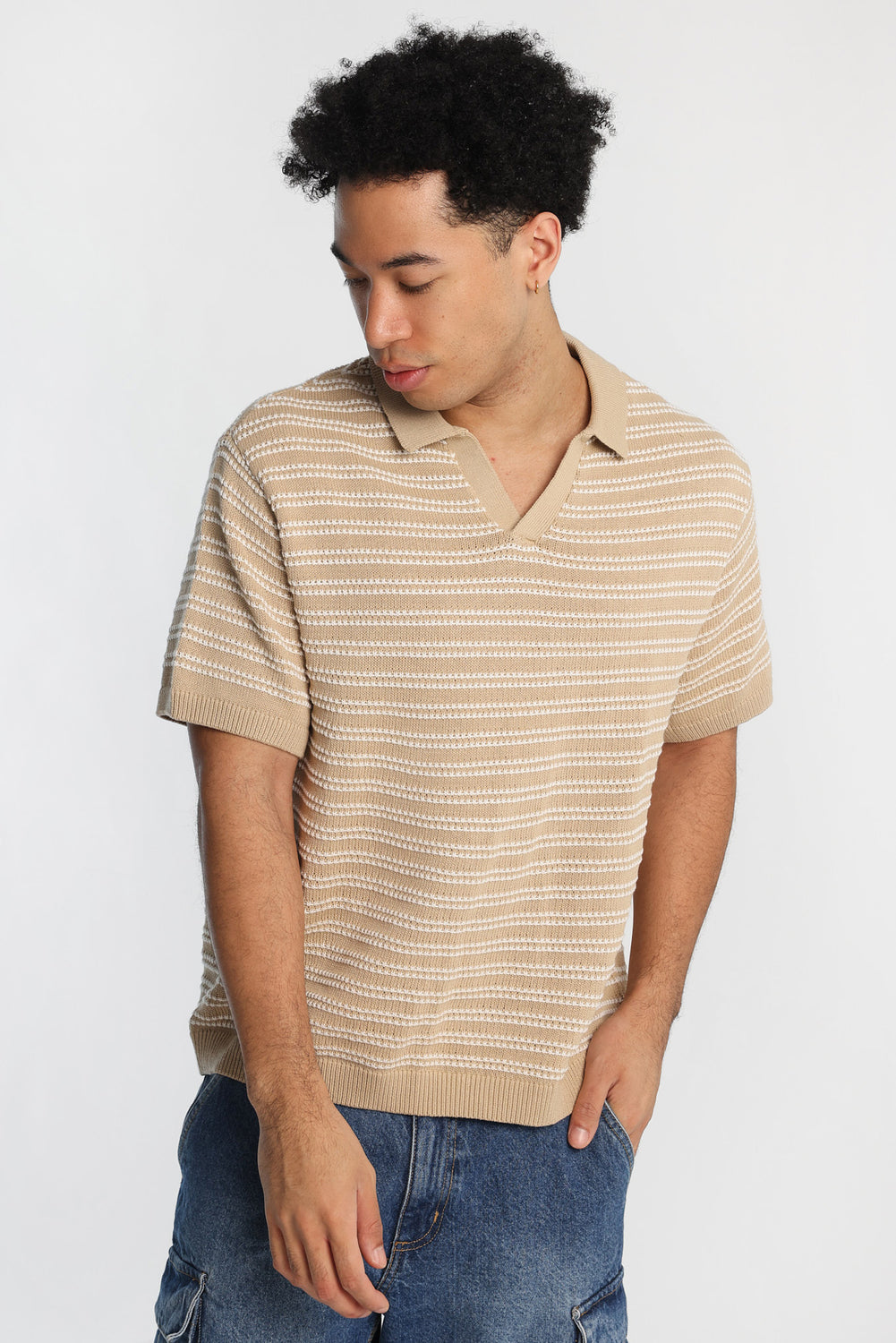 AERO Striped Sweater Polo AERO Striped Sweater Polo