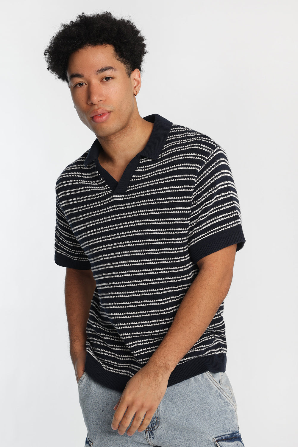 AERO Striped Sweater Polo AERO Striped Sweater Polo