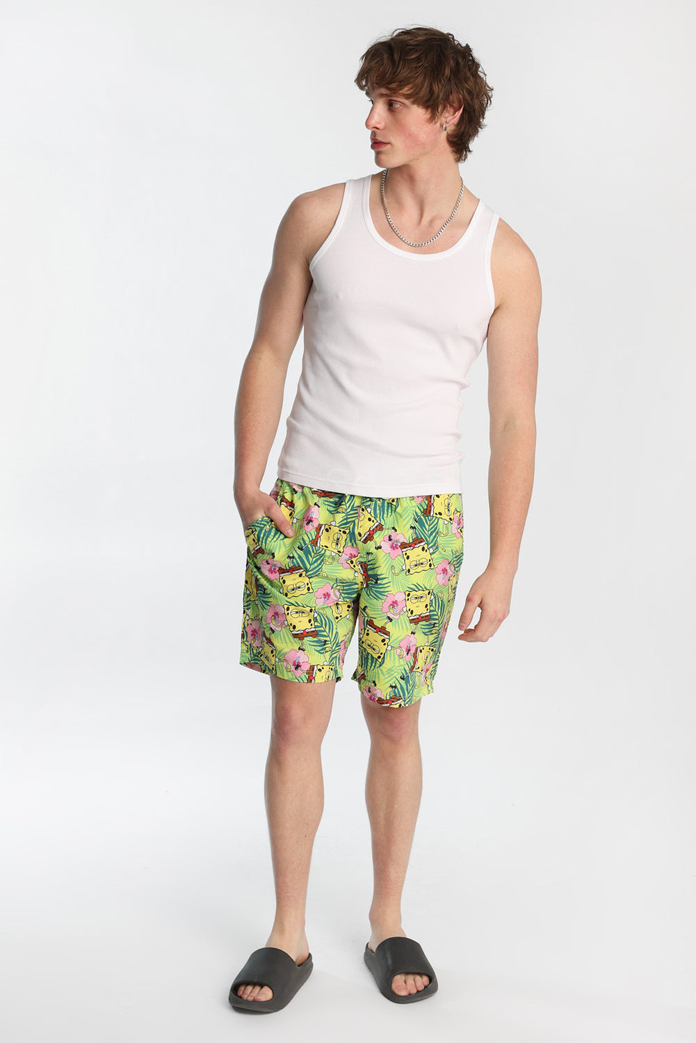 Short de bain floral Bob l'éponge 7