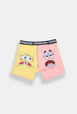 SpongeBob & Patrick Half & Half Printed Boxer Briefs