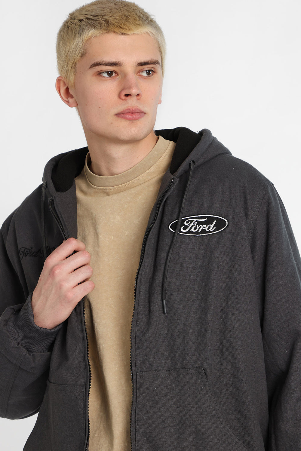 Ford Motor Co. Cotton-Canvas Hooded Workwear Jacket Ford Motor Co. Cotton-Canvas Hooded Workwear Jacket