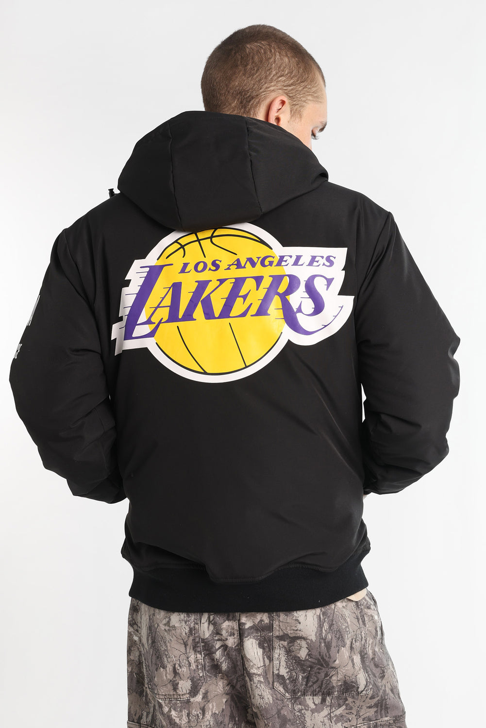 Veste bomber à capuche Los Angeles Lakers Veste bomber à capuche Los Angeles Lakers