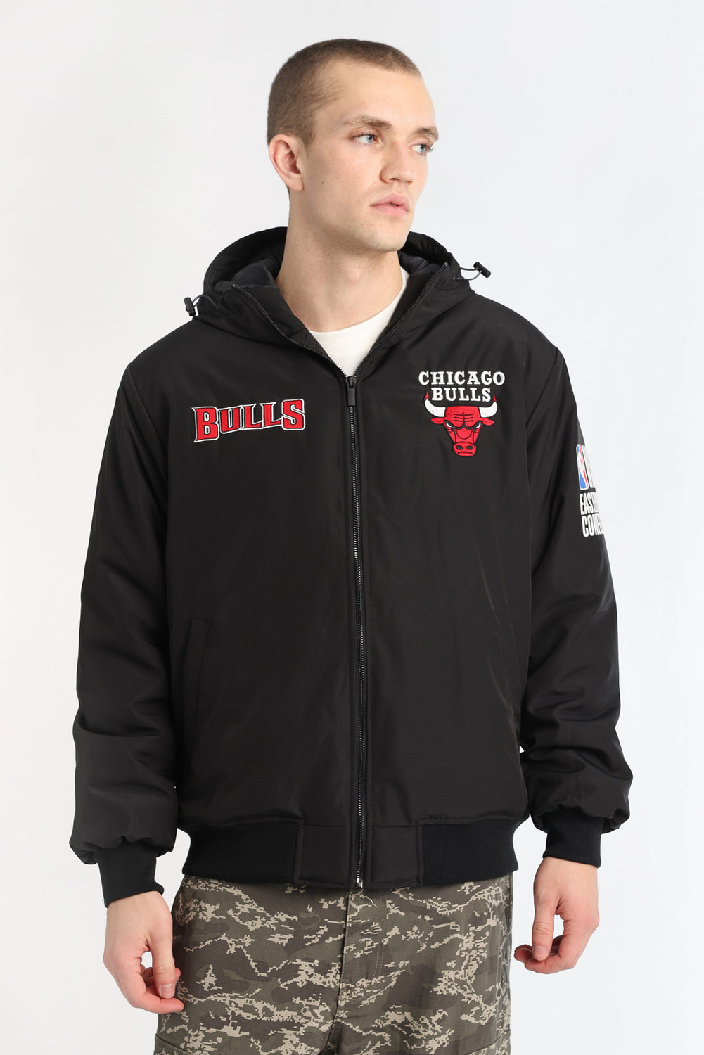 Chicago Bulls Hooded Bomber Jacket Chicago Bulls Hooded Bomber Jacket