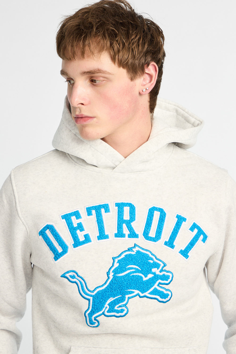 Haut à capuchon logo chenille Detroit Lions Haut à capuchon logo chenille Detroit Lions