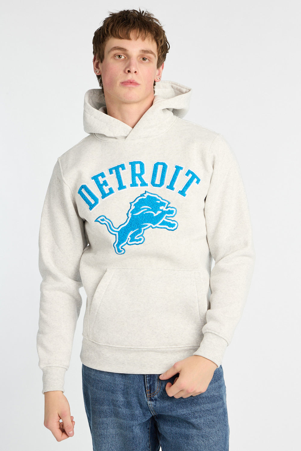 Haut à capuchon logo chenille Detroit Lions Haut à capuchon logo chenille Detroit Lions