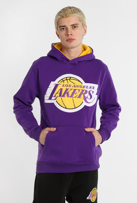 Haut à capuchon à contraste logo chenille Los Angeles Lakers