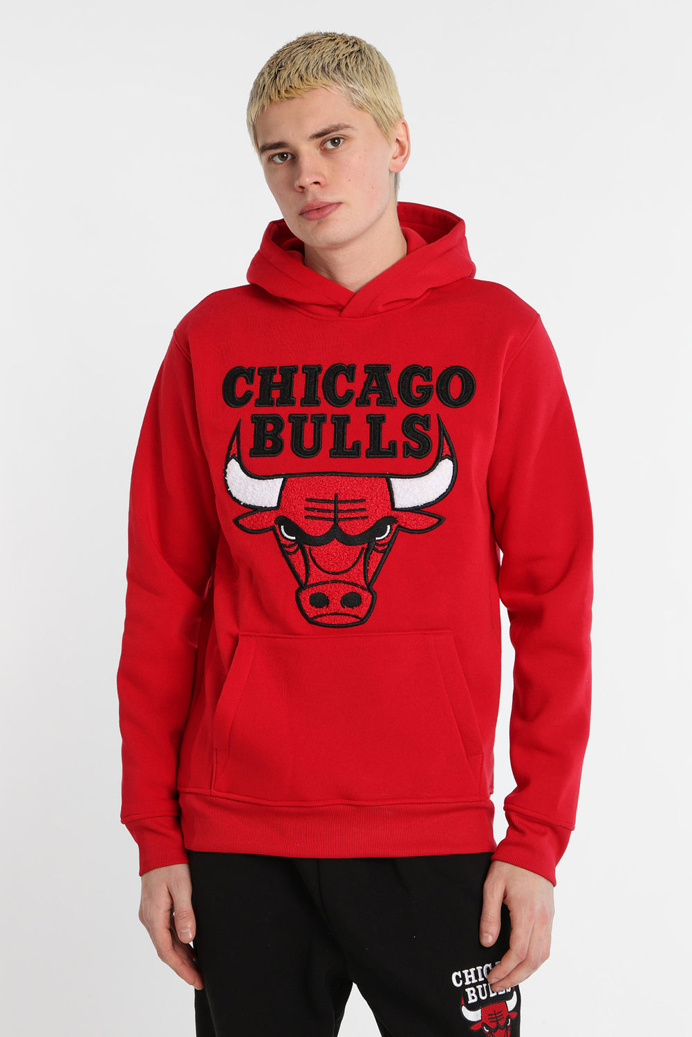 Haut à capuchon logo chenille Chicago Bulls Haut à capuchon logo chenille Chicago Bulls