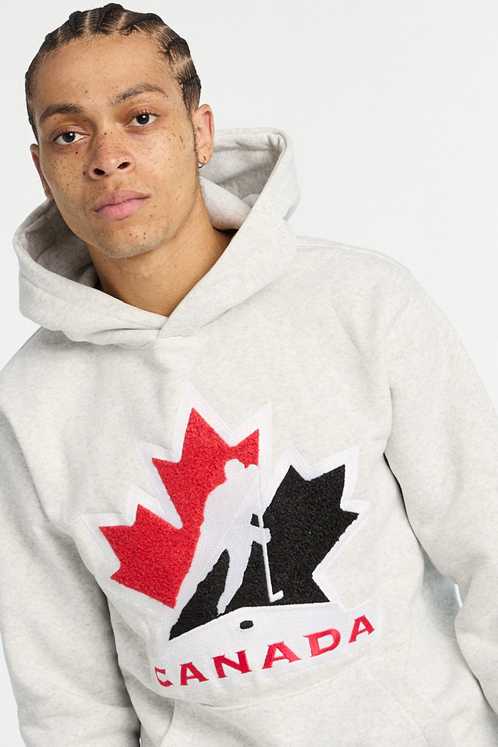 Haut à capuchon logo chenille Team Canada Hockey homme Haut à capuchon logo chenille Team Canada Hockey homme