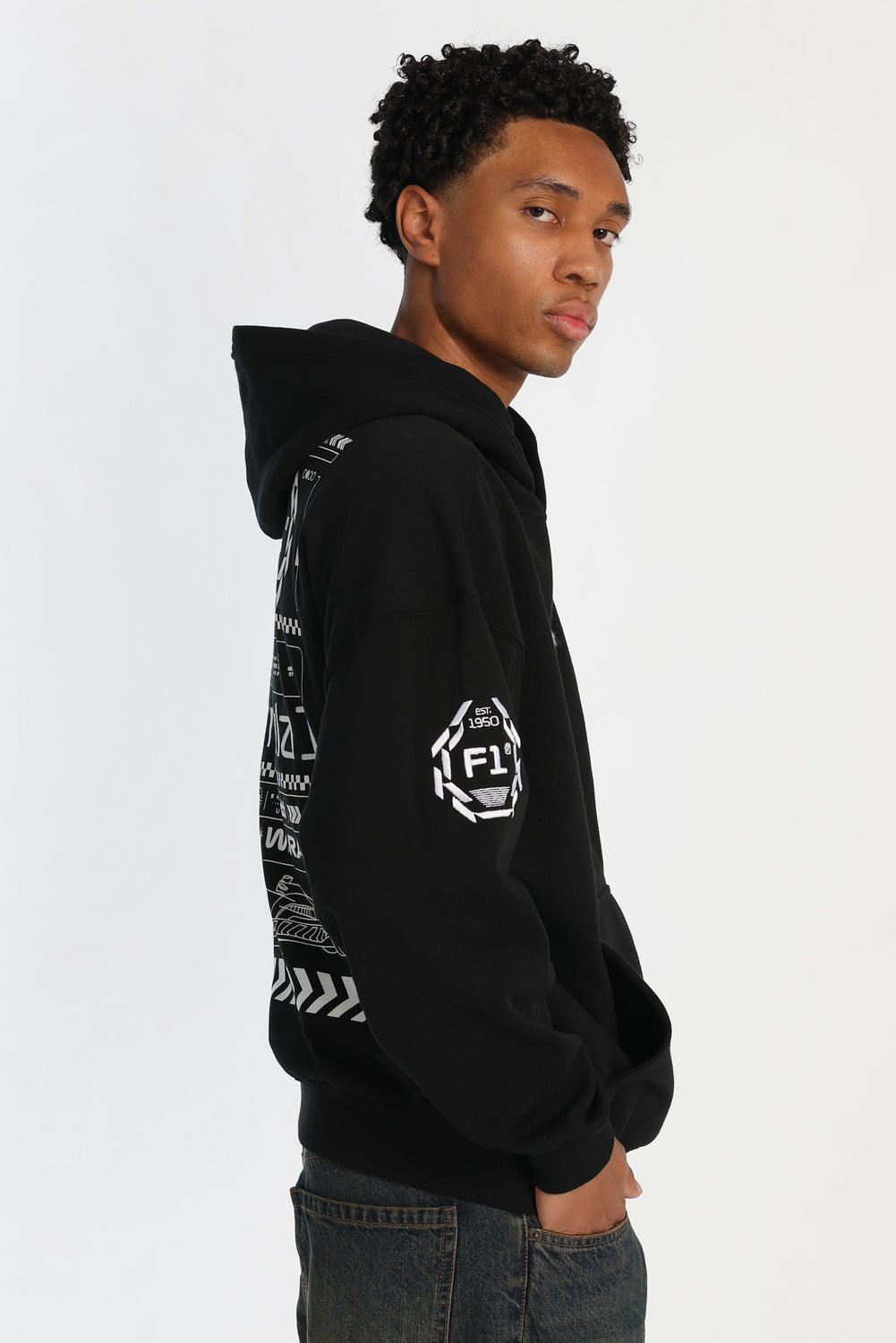 Haut à capuchon logo chenille Formula 1 Haut à capuchon logo chenille Formula 1