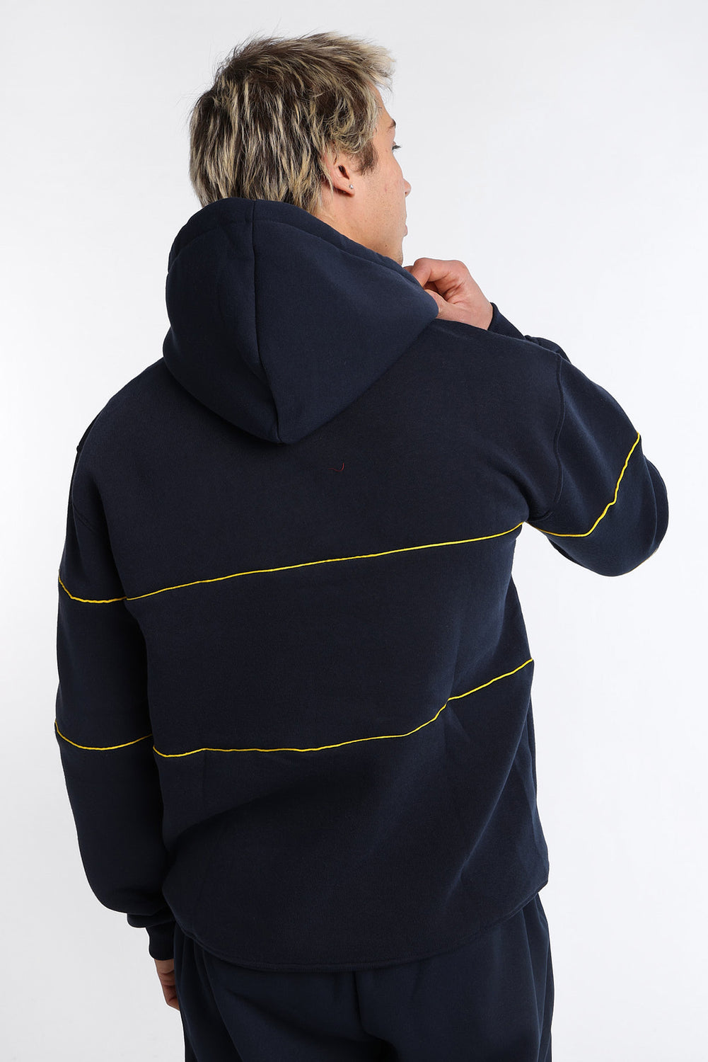 Michigan M Embroidered Panel Hoodie Michigan M Embroidered Panel Hoodie