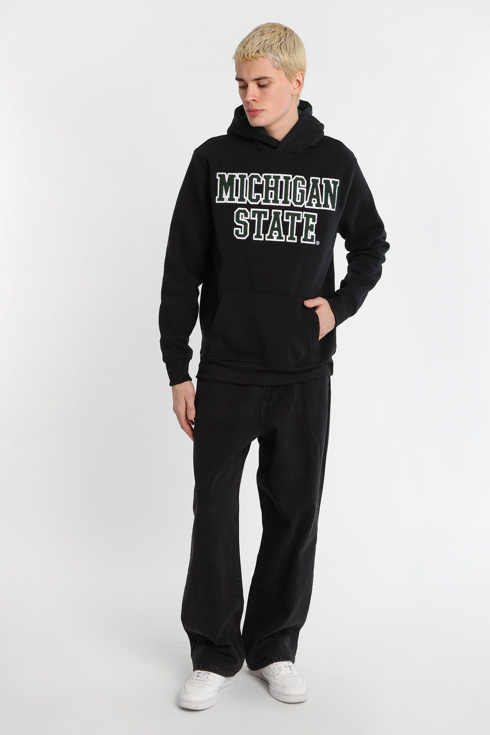 Michigan State Spartans Chenille Contrast Hoodie Michigan State Spartans Chenille Contrast Hoodie