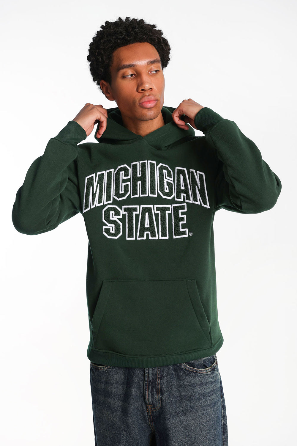 Haut à capuchon logo chenille Michigan State University Haut à capuchon logo chenille Michigan State University