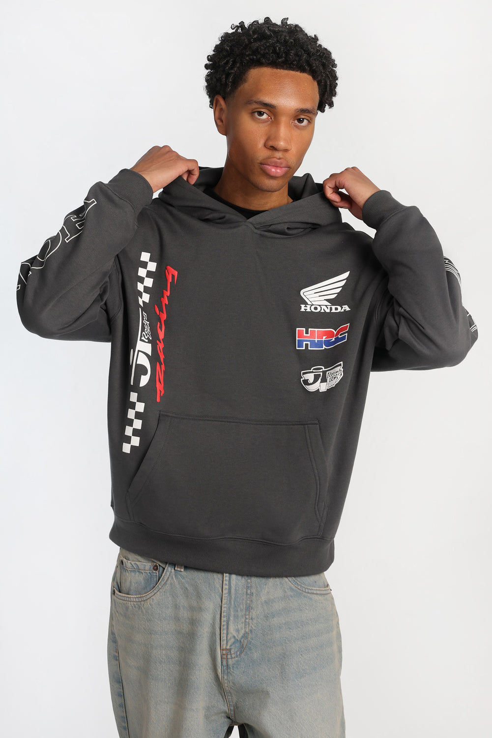 Haut à capuchon imprimé Honda Racing Haut à capuchon imprimé Honda Racing