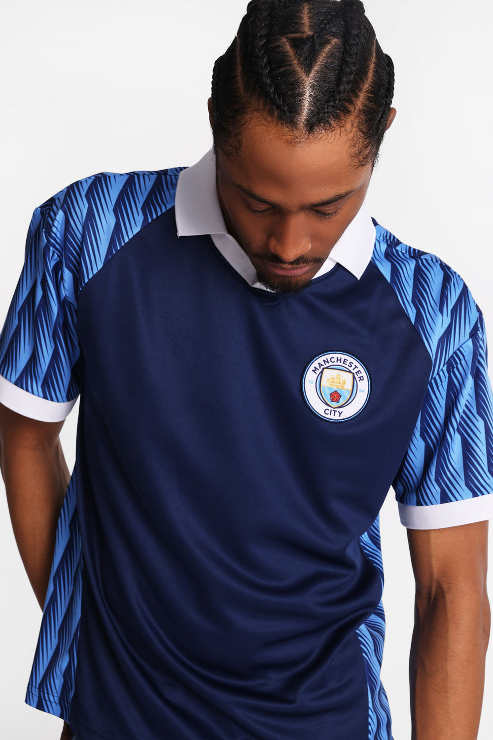 Maillot de soccer imprimé Manchester City Football Club Maillot de soccer imprimé Manchester City Football Club