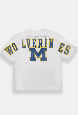 T-shirt surdimensionné imprimé University of Michigan Wolverines homme