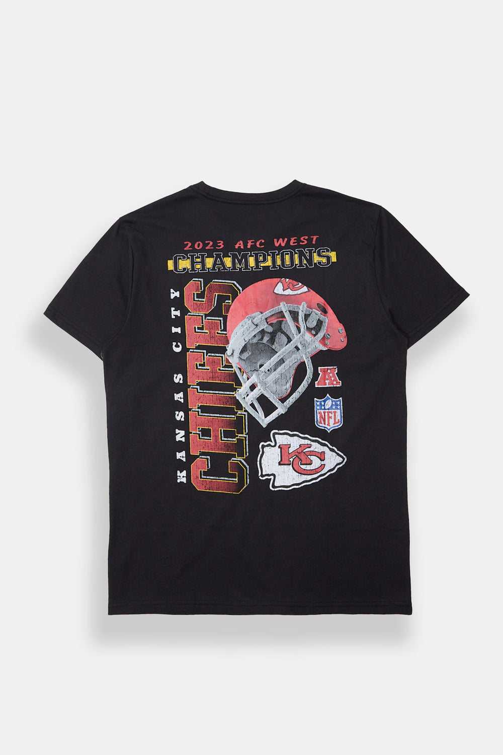 T-shirt surdimensionné imprimé Kansas City Chiefs 2023 AFC West homme T-shirt surdimensionné imprimé Kansas City Chiefs 2023 AFC West homme