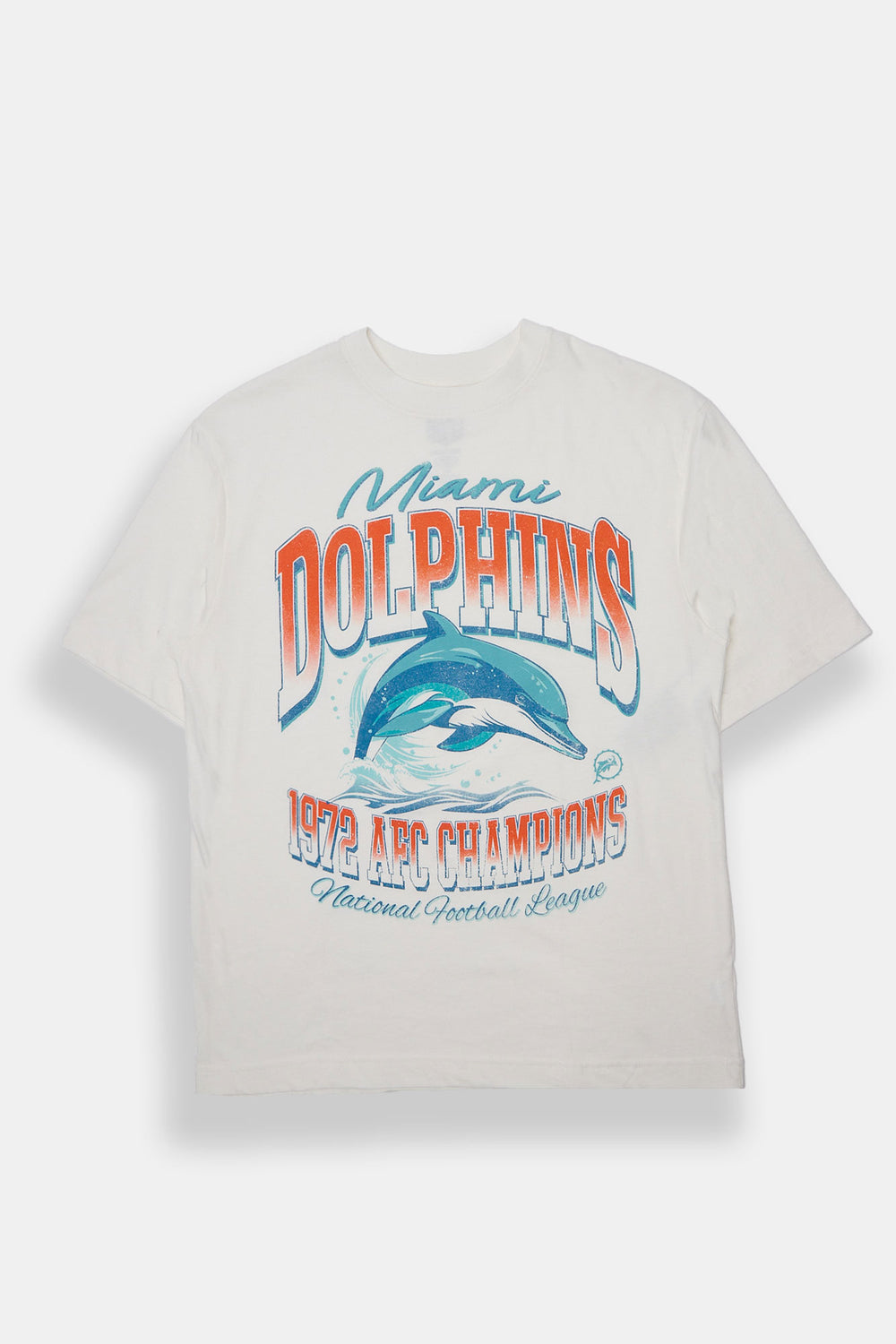 T-shirt surdimensionné imprimé Miami Dolphins 1973 Champions homme T-shirt surdimensionné imprimé Miami Dolphins 1973 Champions homme