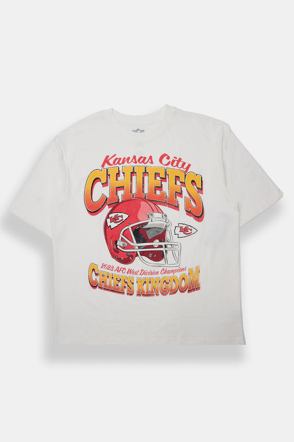 T-shirt surdimensionné imprimé Kansas City Chiefs 2023 Champions homme T-shirt surdimensionné imprimé Kansas City Chiefs 2023 Champions homme