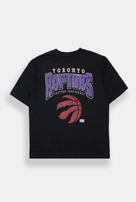Mens Toronto Raptors Mesh Printed Oversized Tee