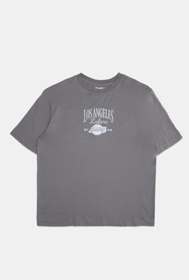 Mens LA Lakers Embroidered Graphic T-Shirt