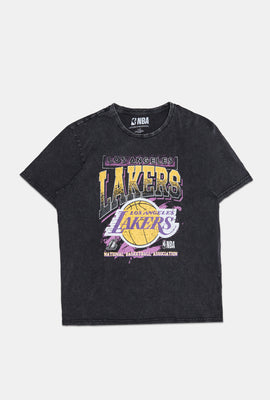 Mens LA Lakers Washed Graphic T-Shirt