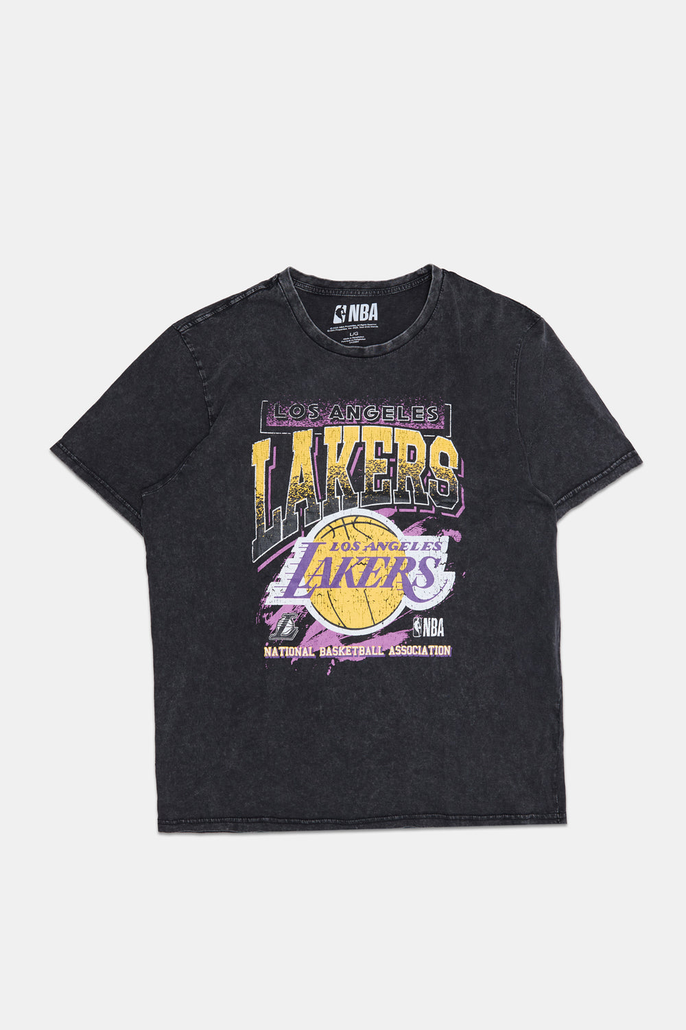 Mens LA Lakers Washed Graphic T-Shirt Mens LA Lakers Washed Graphic T-Shirt