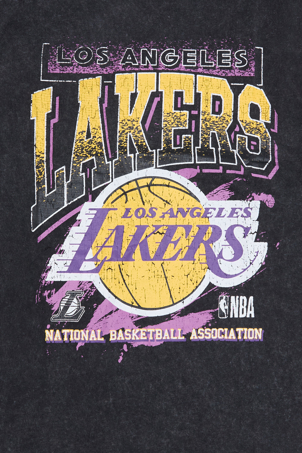 Mens LA Lakers Washed Graphic T-Shirt Mens LA Lakers Washed Graphic T-Shirt