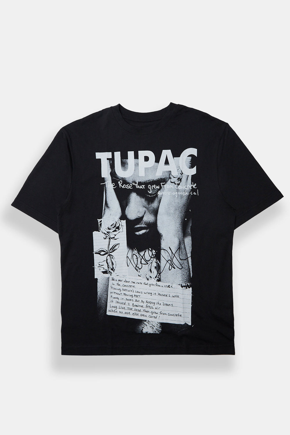 T-shirt surdimensionné imprimé Tupac The Rose That Grew From Concrete homme T-shirt surdimensionné imprimé Tupac The Rose That Grew From Concrete homme