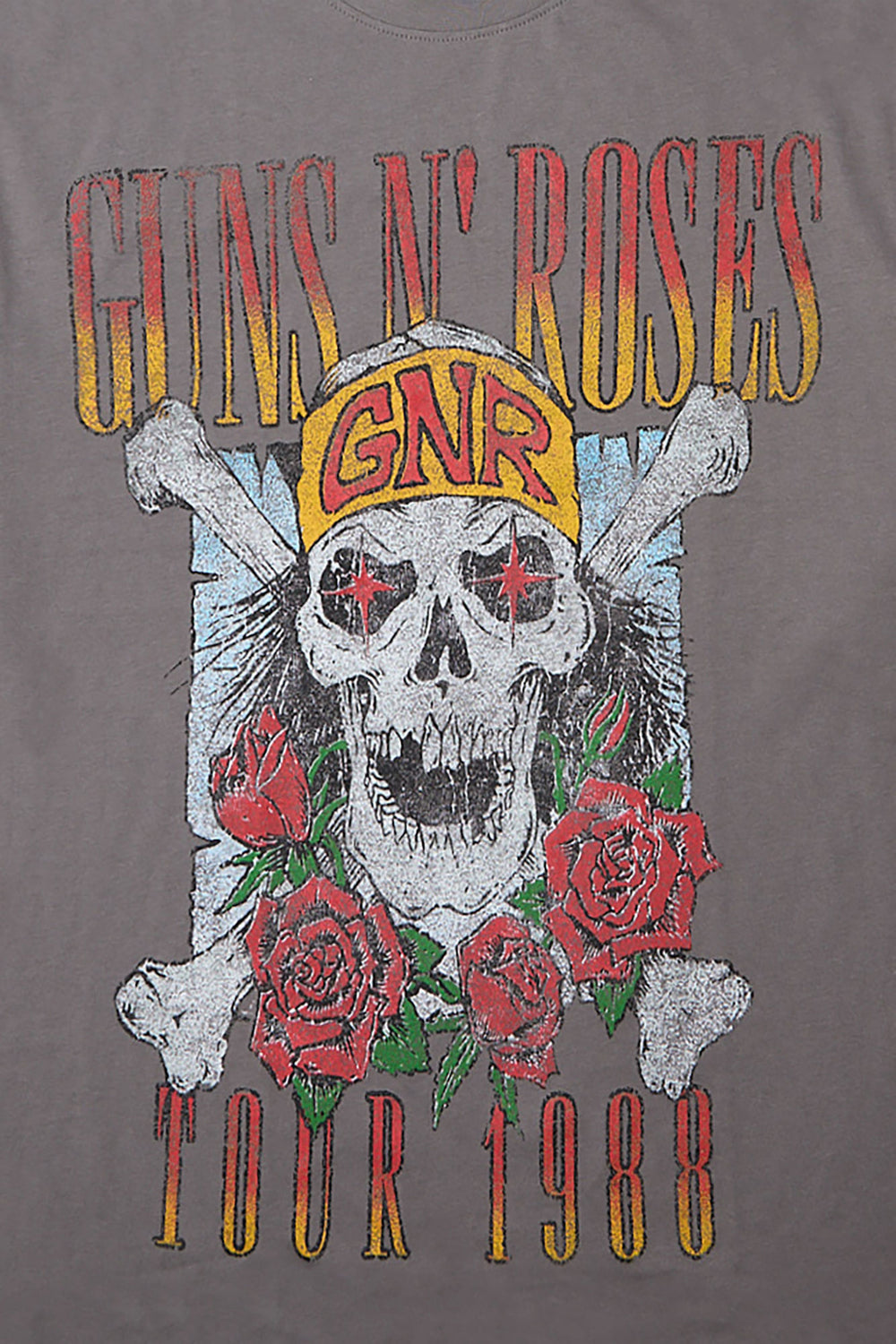 Mens Guns N' Roses Tour 1988 Graphic Oversized Tee Mens Guns N' Roses Tour 1988 Graphic Oversized Tee