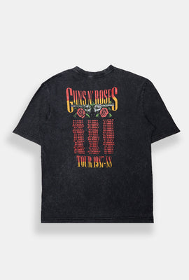 T-shirt surdimensionné délavé imprimé Guns N' Roses homme