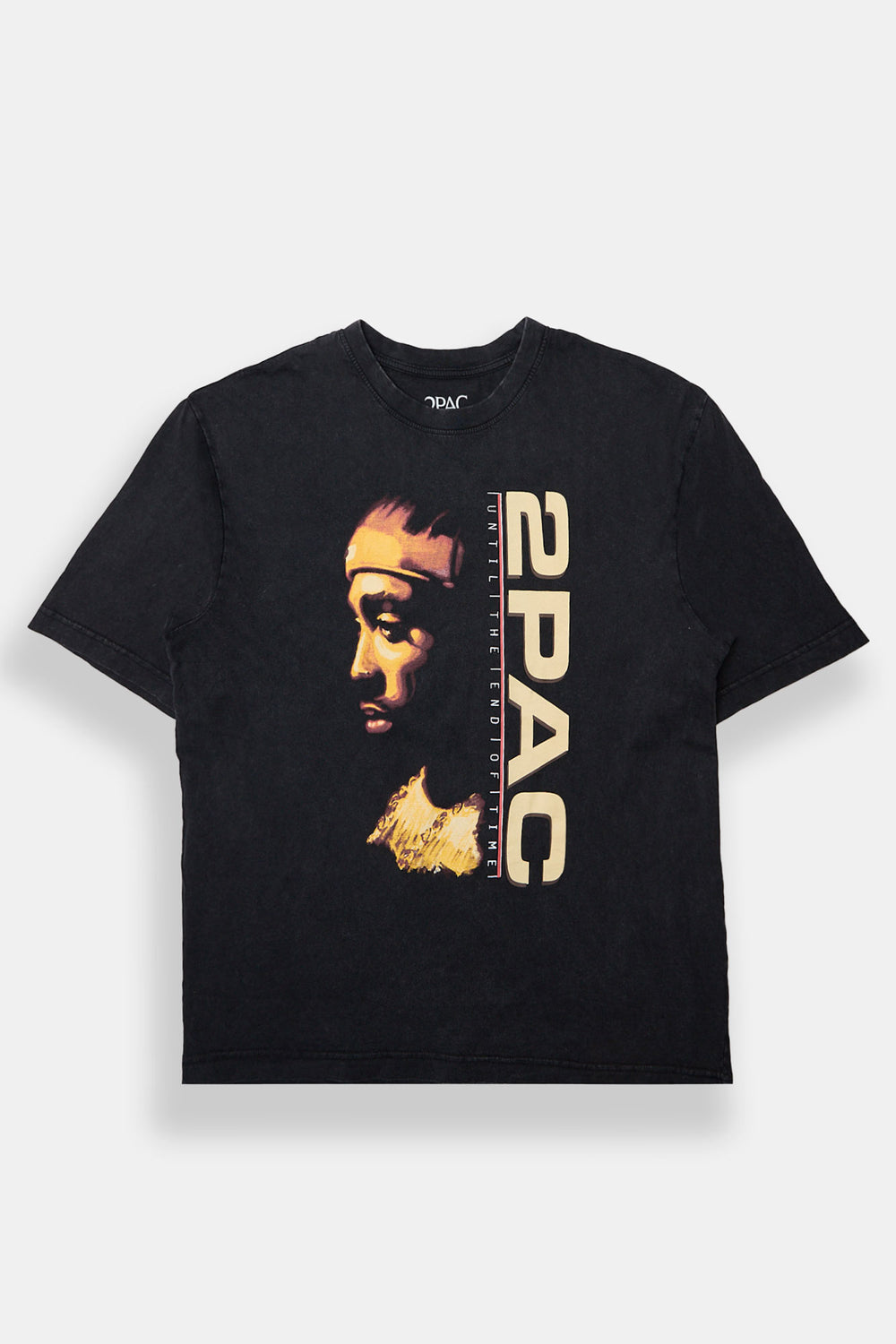 Mens 2Pac Stonewash Graphic Oversized Tee Mens 2Pac Stonewash Graphic Oversized Tee