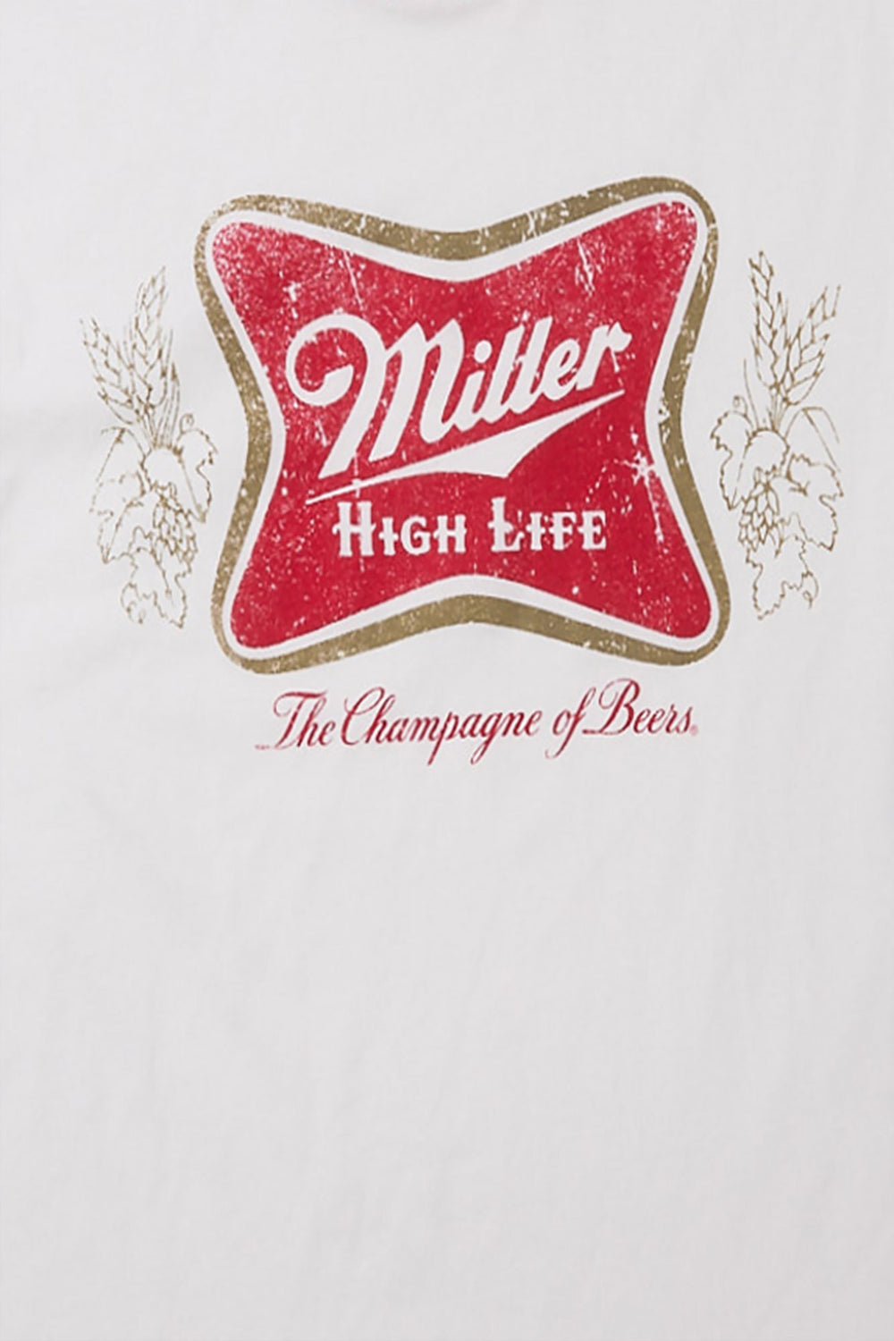 T-shirt surdimensionné à bordure contrastée imprimé Miller High Life T-shirt surdimensionné à bordure contrastée imprimé Miller High Life
