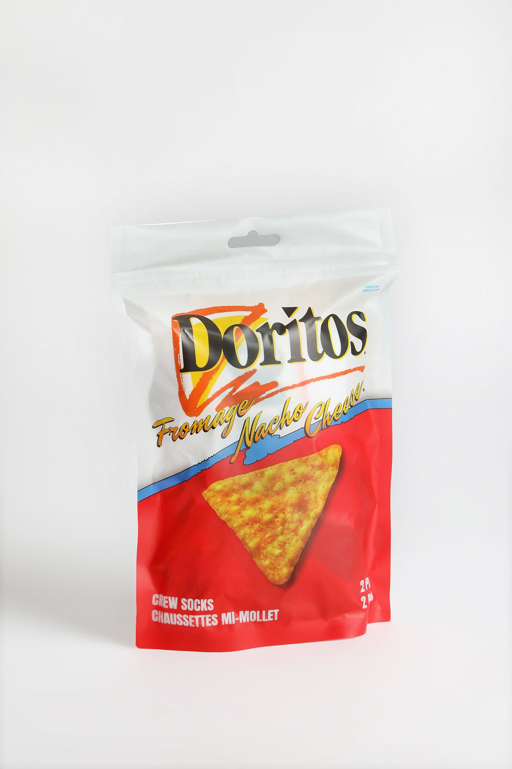 Doritos Nacho Cheese Crew Socks - Giftable 2-Pack Doritos Nacho Cheese Crew Socks - Giftable 2-Pack