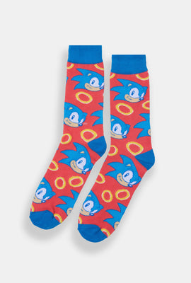 Chaussettes jacquard imprimées Sonic The Hedgehog homme