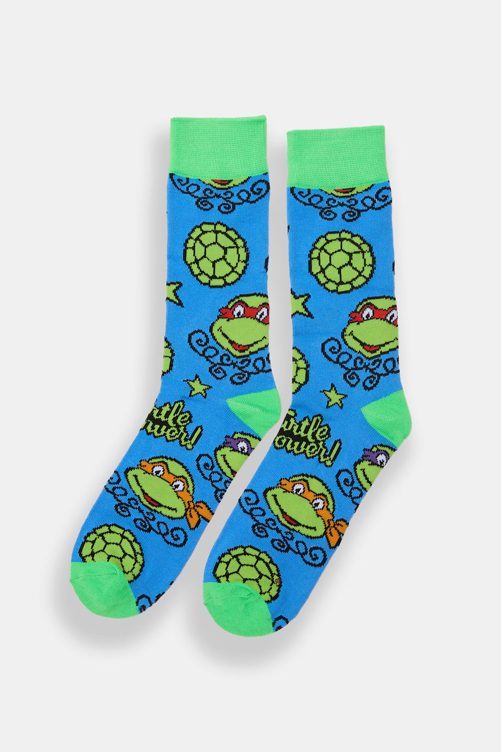 Mens Teenage Mutant Ninja Turtles Jacquard Crew Socks Mens Teenage Mutant Ninja Turtles Jacquard Crew Socks