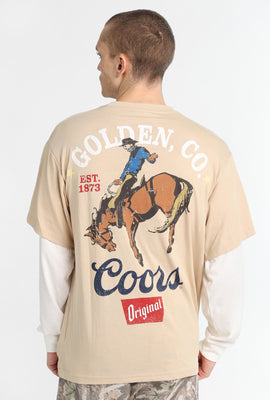 T-shirt à manches longues superposé Coors Golden Colorado