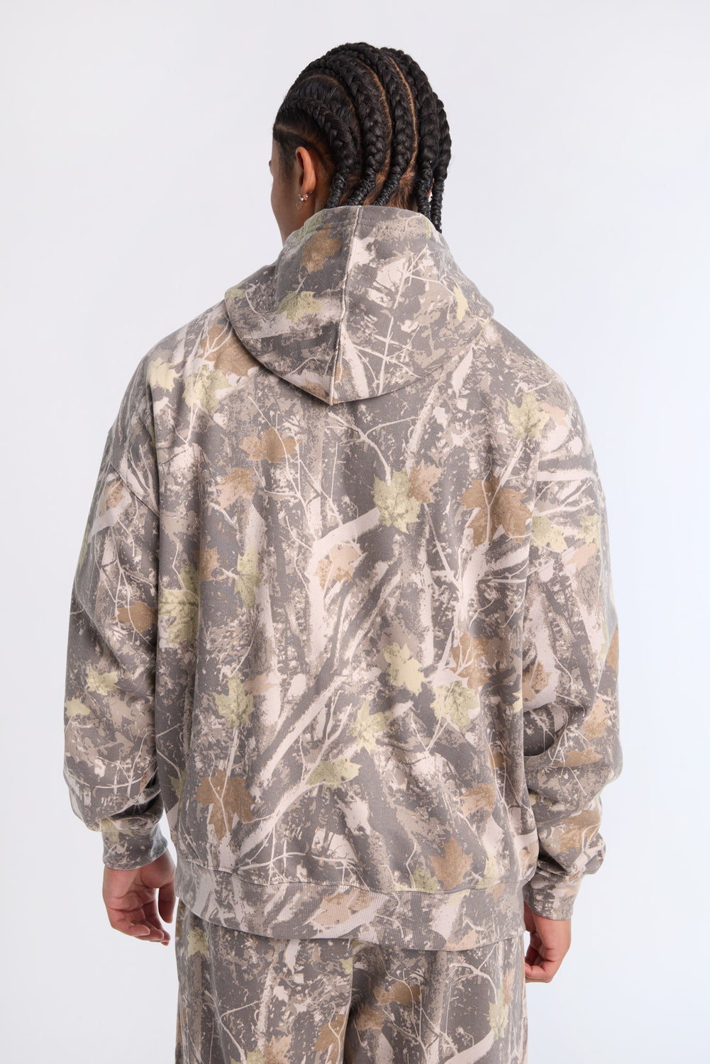 Haut à capuchon motif camouflage arboré homme Haut à capuchon motif camouflage arboré homme