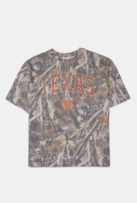 T-shirt camouflage arbres imprimé Texas Longhorns homme