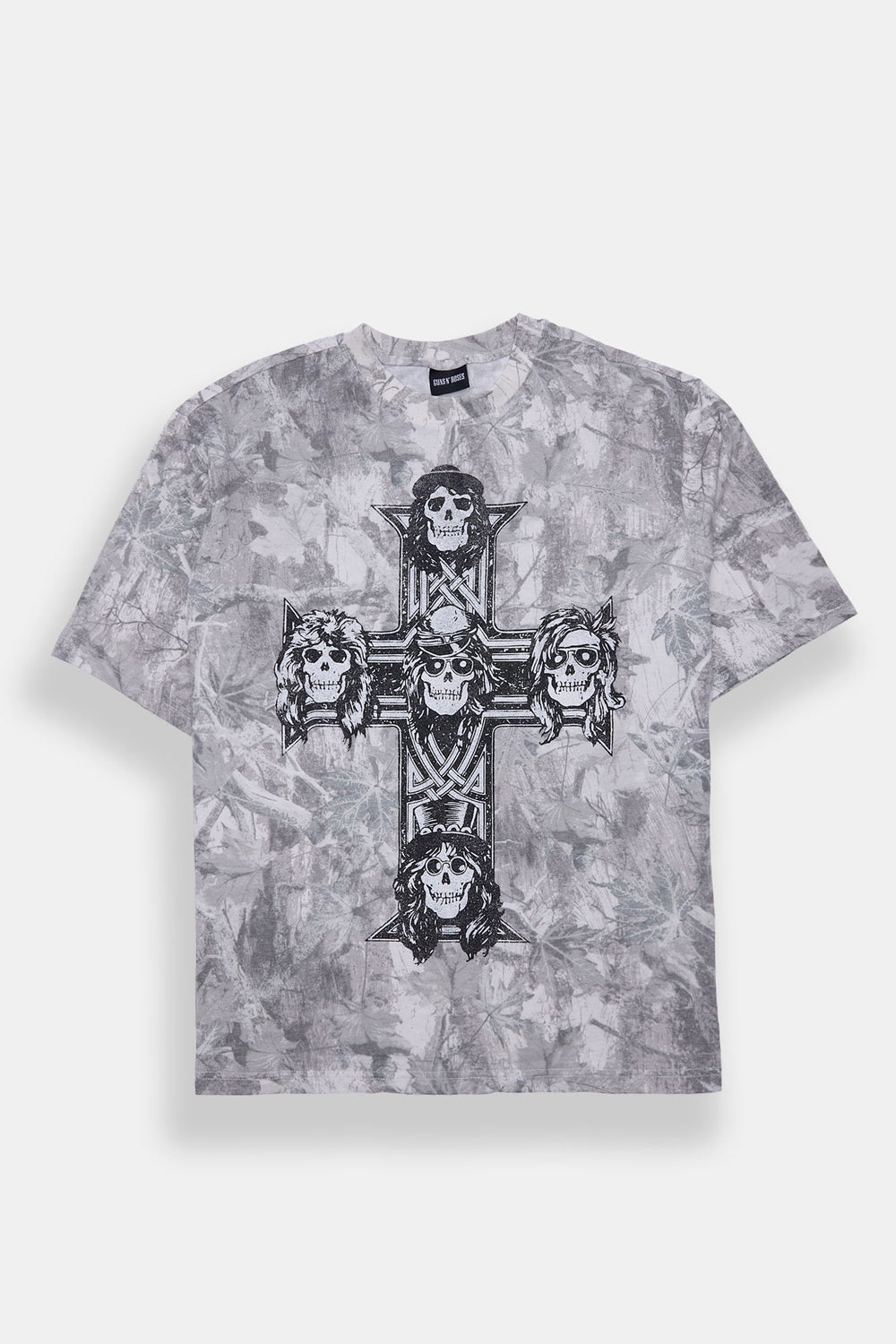 T-shirt camouflage arbres imprimé Guns N' Roses homme T-shirt camouflage arbres imprimé Guns N' Roses homme