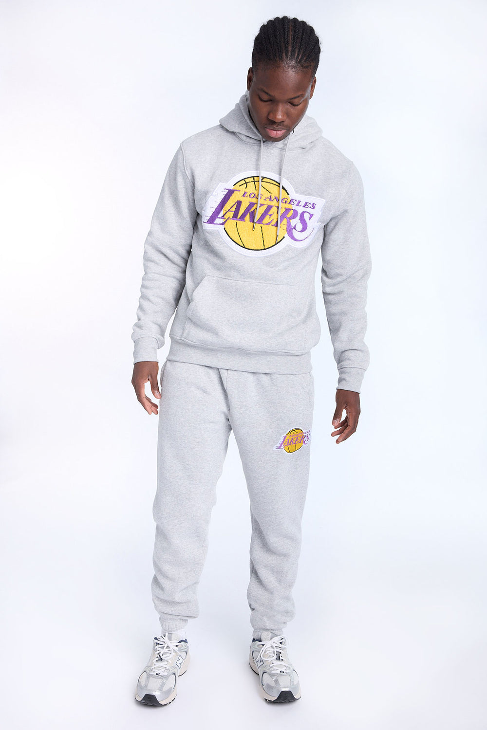 Jogger en molleton gris chiné LA Lakers homme Jogger en molleton gris chiné LA Lakers homme