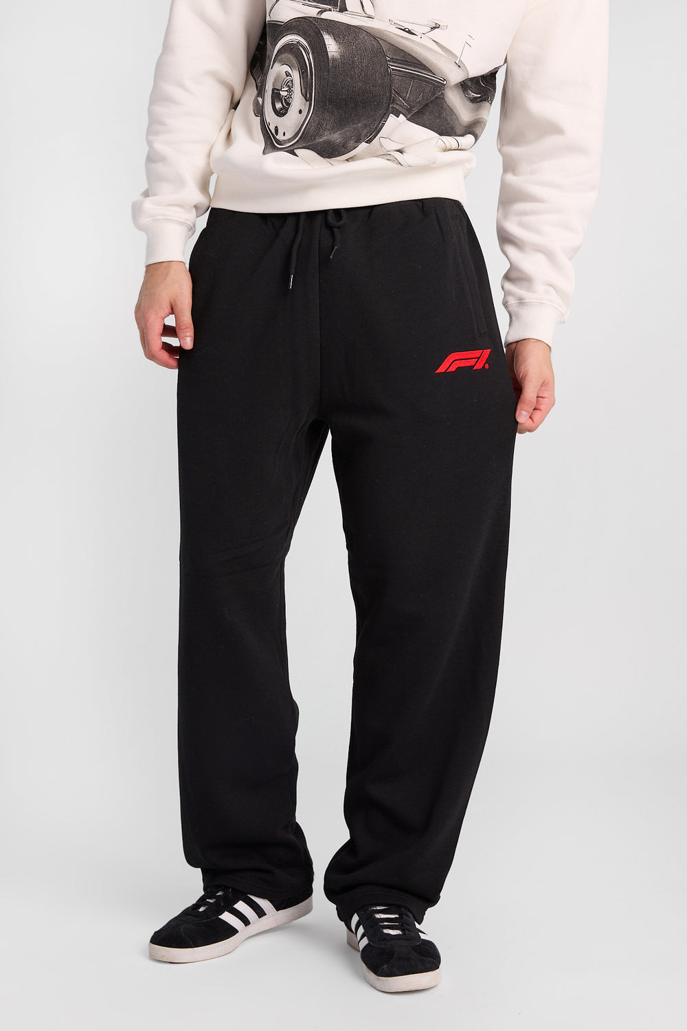 Pantalon en molleton brodé Formula 1 Pantalon en molleton brodé Formula 1