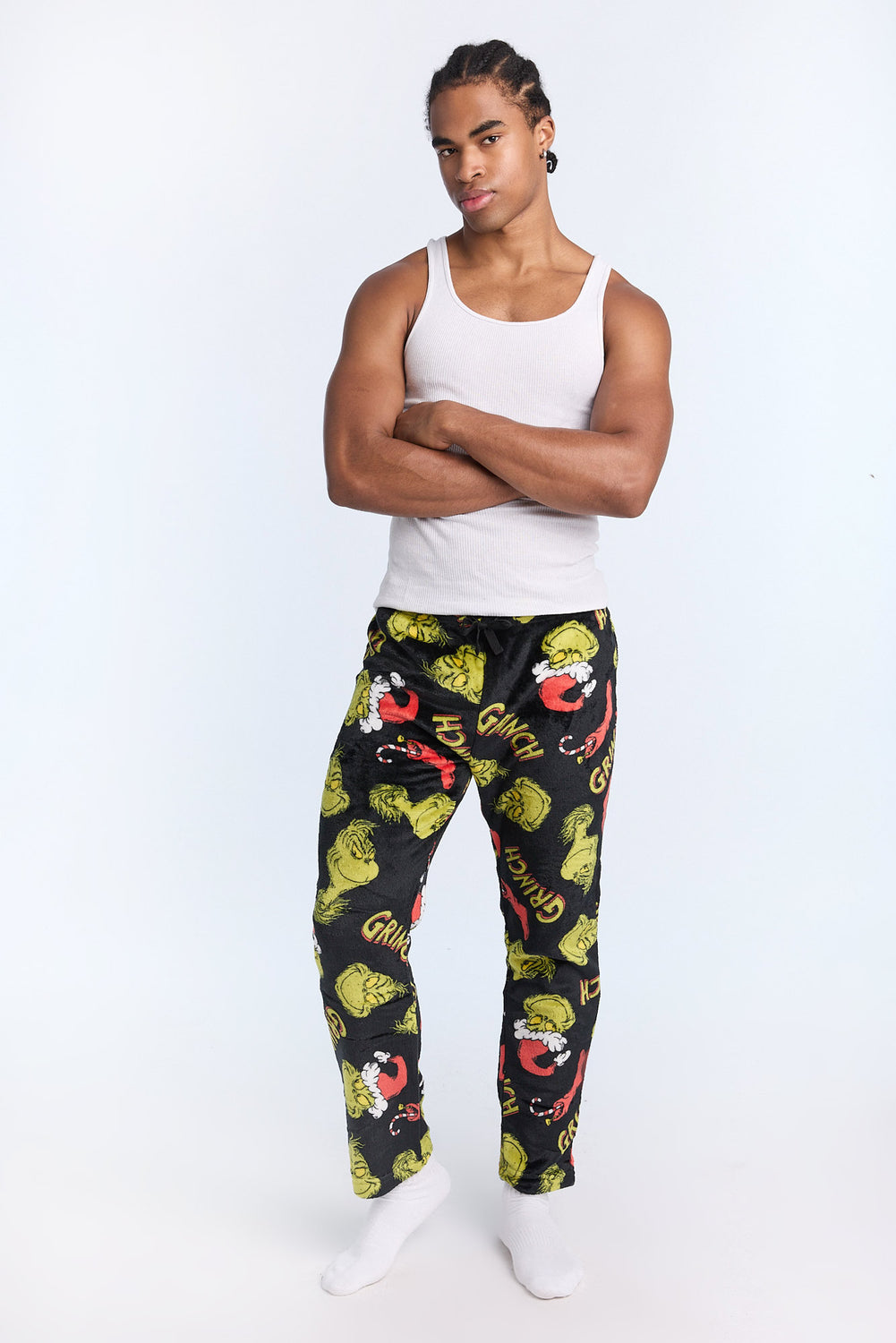 Mens The Grinch Plush Pajama Pant Mens The Grinch Plush Pajama Pant