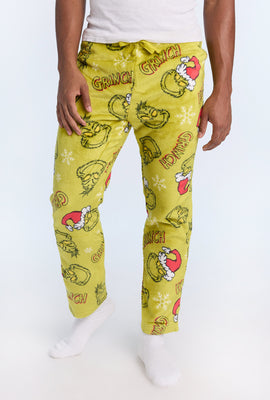 Pantalon de pyjama en peluche vert The Grinch homme